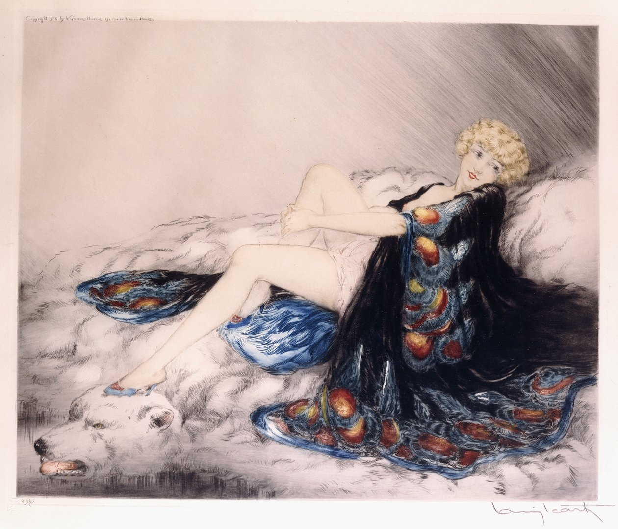 Roupa de seda de Louis Icart