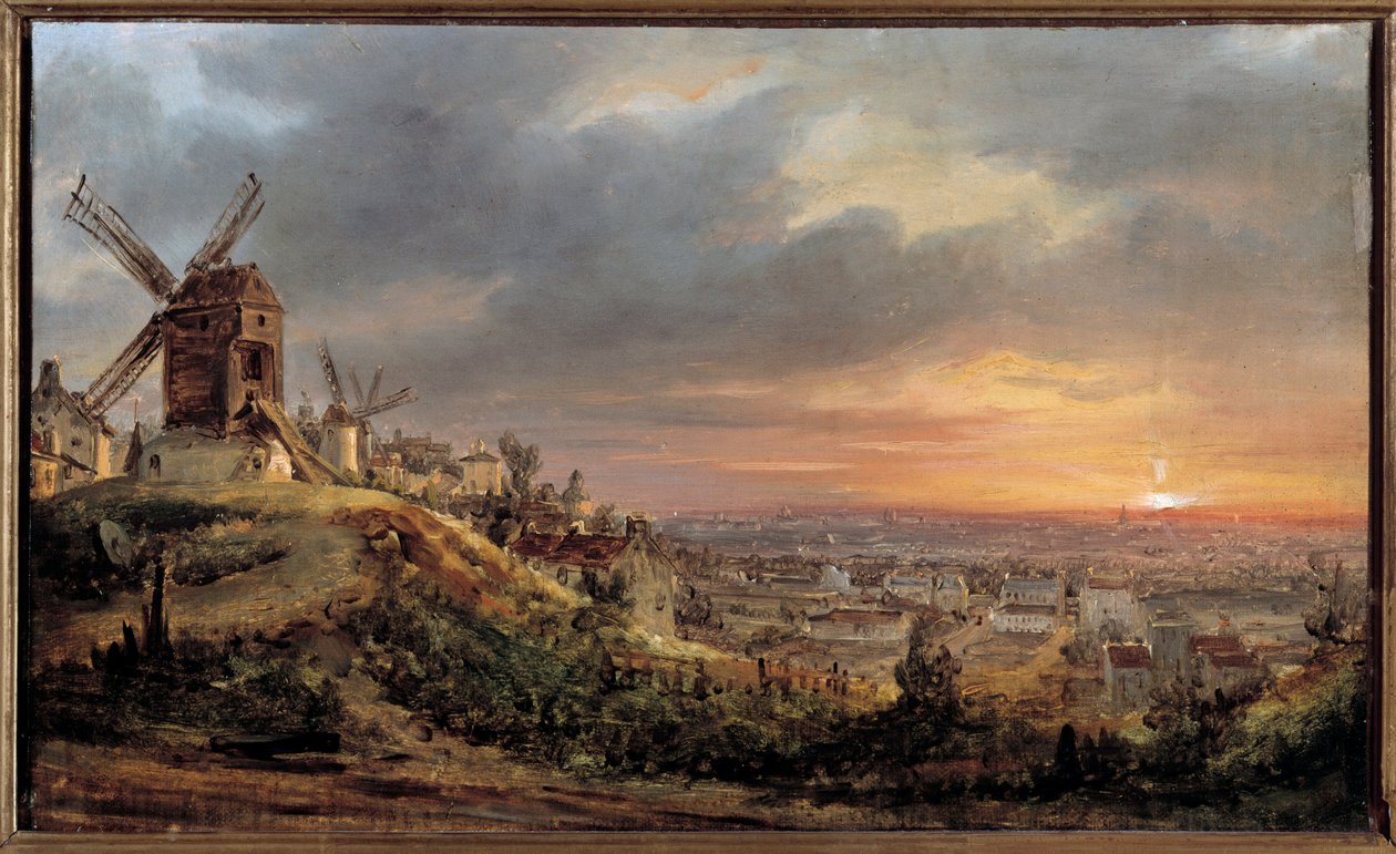 Paris vista de Montmartre. Pintura de Louis Jacques Mande Daguerre (1787 - 1851) de Louis Jacques Mande Daguerre