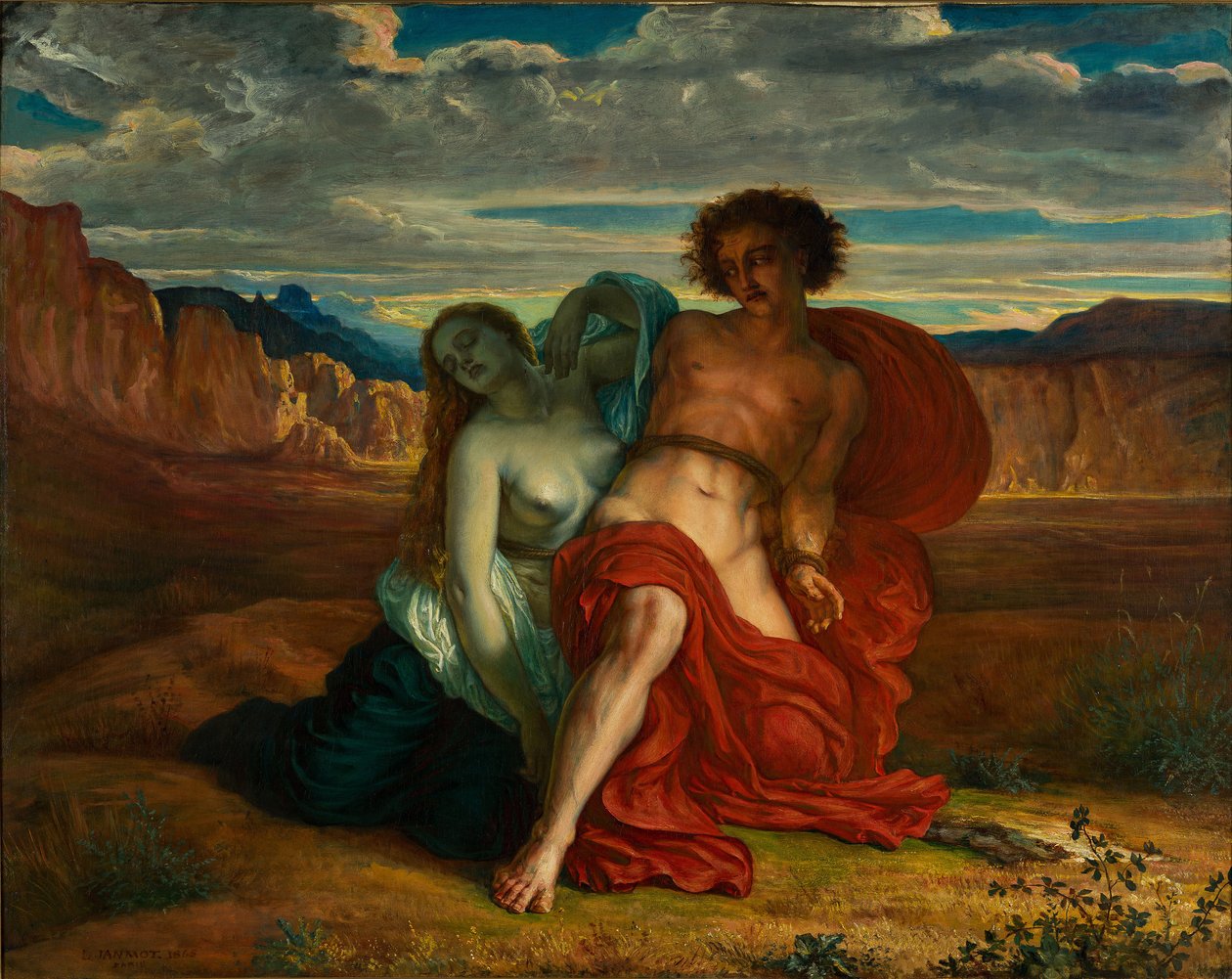 A tortura de Mezentius 1864 de Louis Janmot