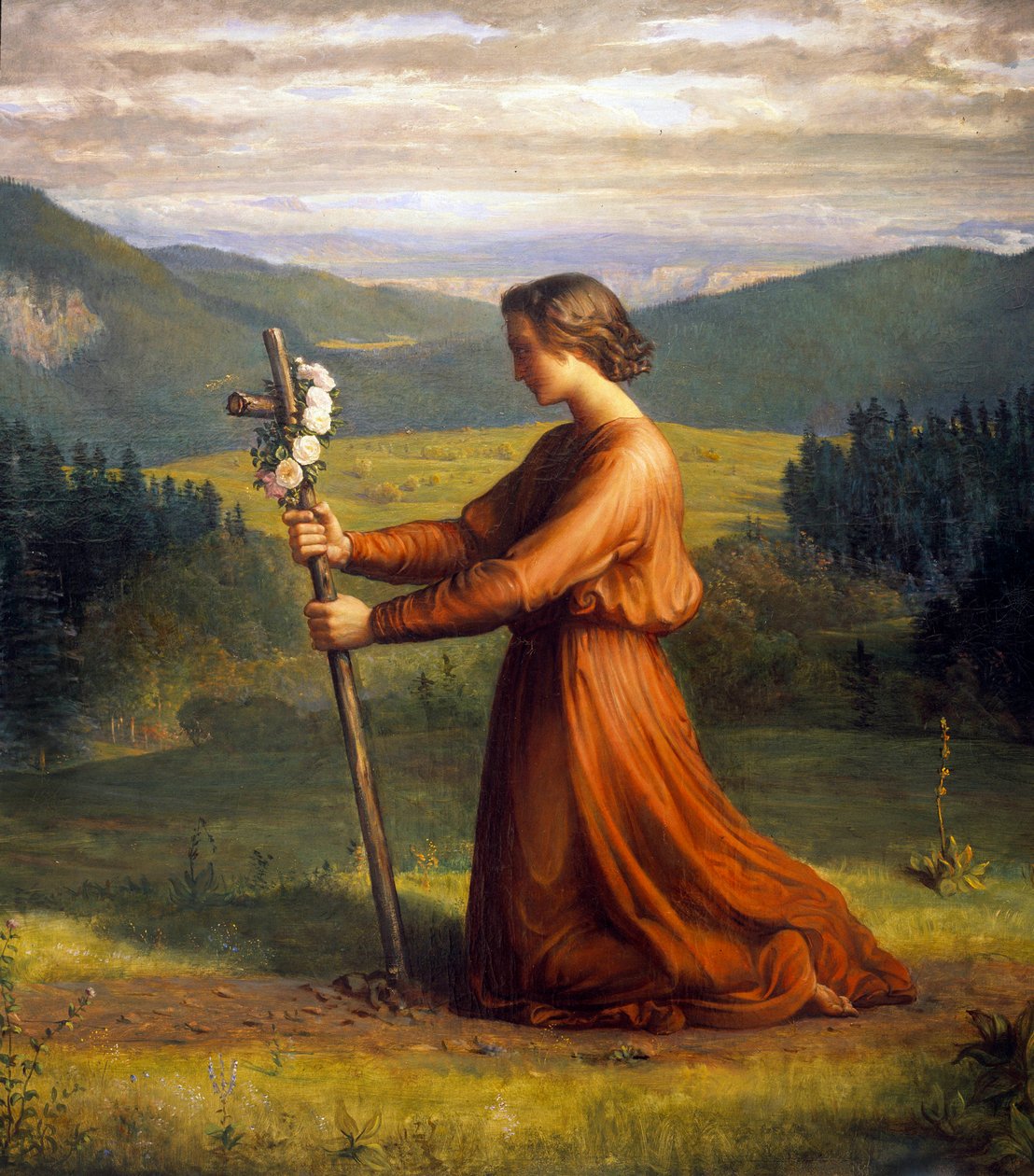 O poema da alma; Realidade. Pintura de Anne Francois Louis Janmot (1814-1892) de Louis Janmot