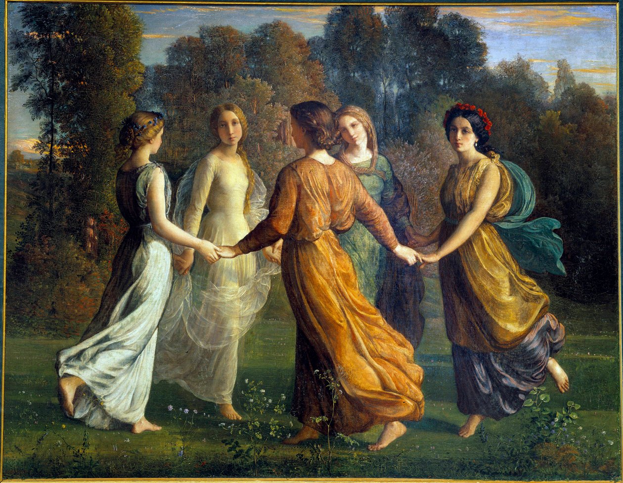 O poema da alma; raios de sol. Pintura de Anne Francois Louis Janmot (1814-1892) de Louis Janmot