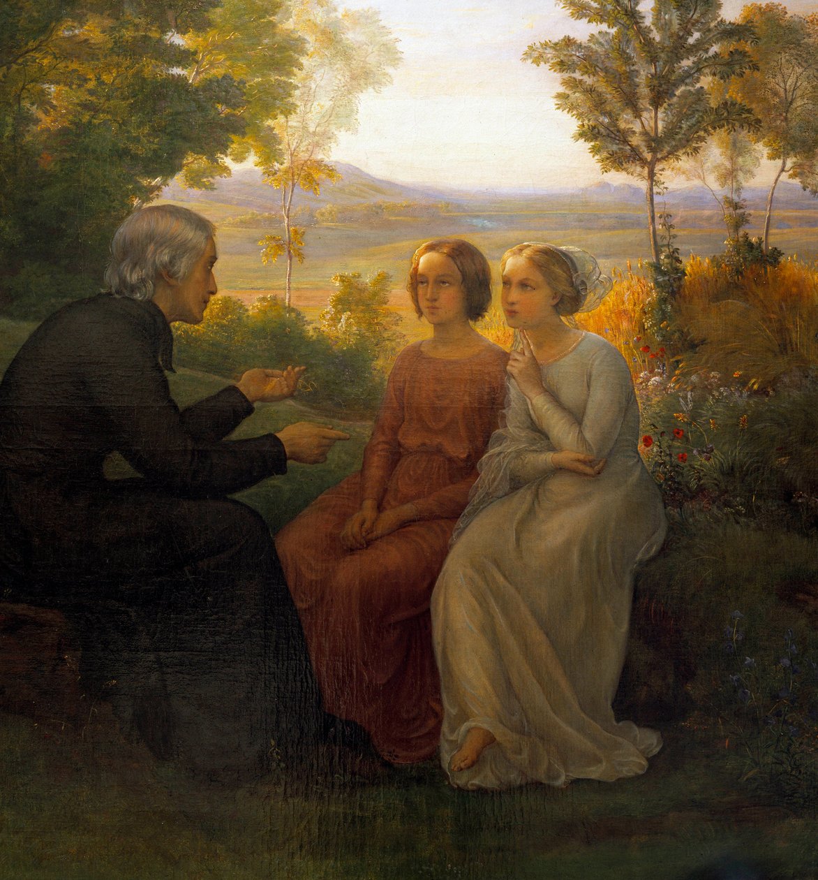 O poema da alma; O grão de trigo. Quadro de Anne François Louis Janmot de Louis Janmot