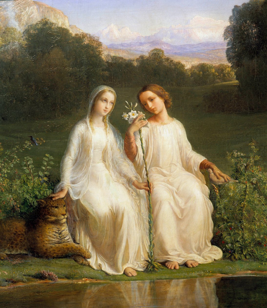 O poema da alma; Virginitas. Pintura de Anne Francois Louis Janmot (1814-1892) de Louis Janmot