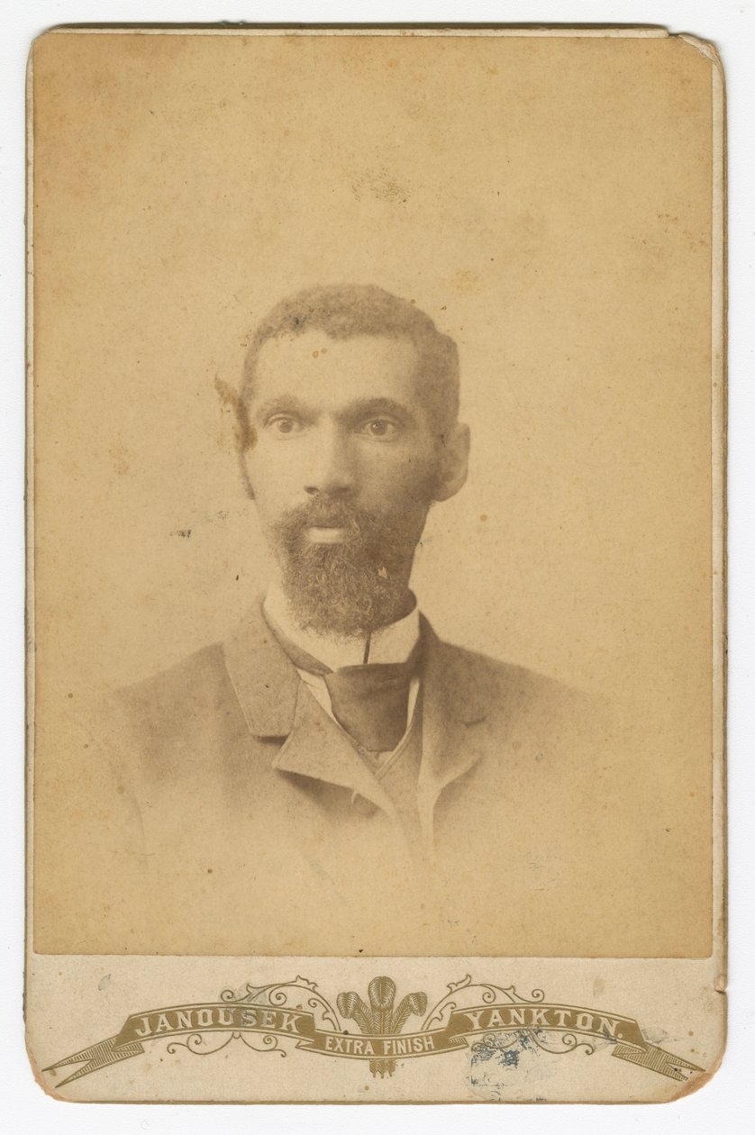 Fotografia de um homem com barba, final do século XIX. de Louis Janousek