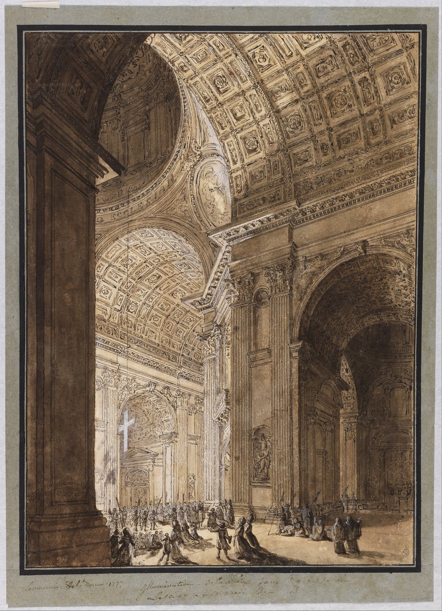 Interior da Igreja de São Pedro Iluminado de Louis Jean Desprez