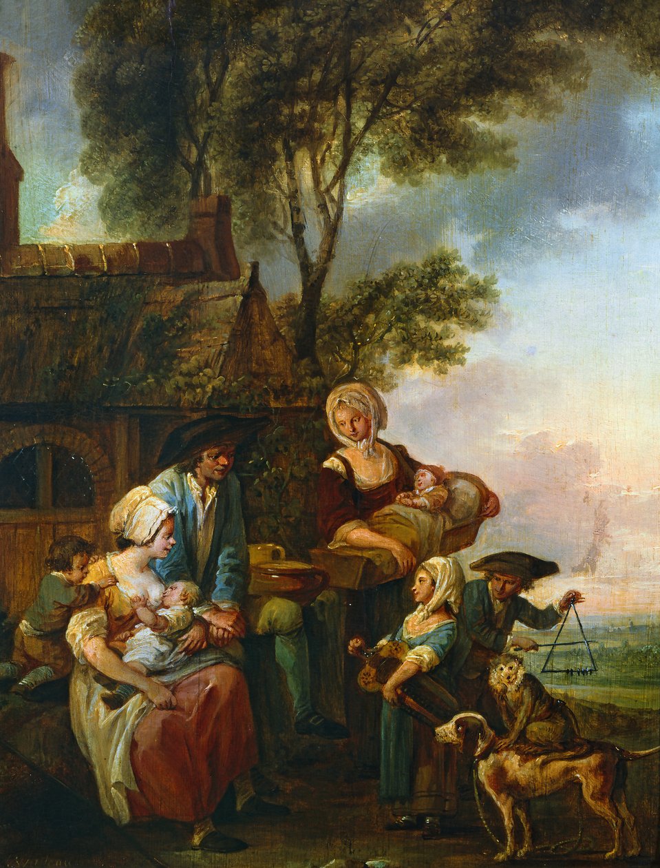 O jogador de hurdy-gurdy de Louis Joseph (1731 98) Watteau