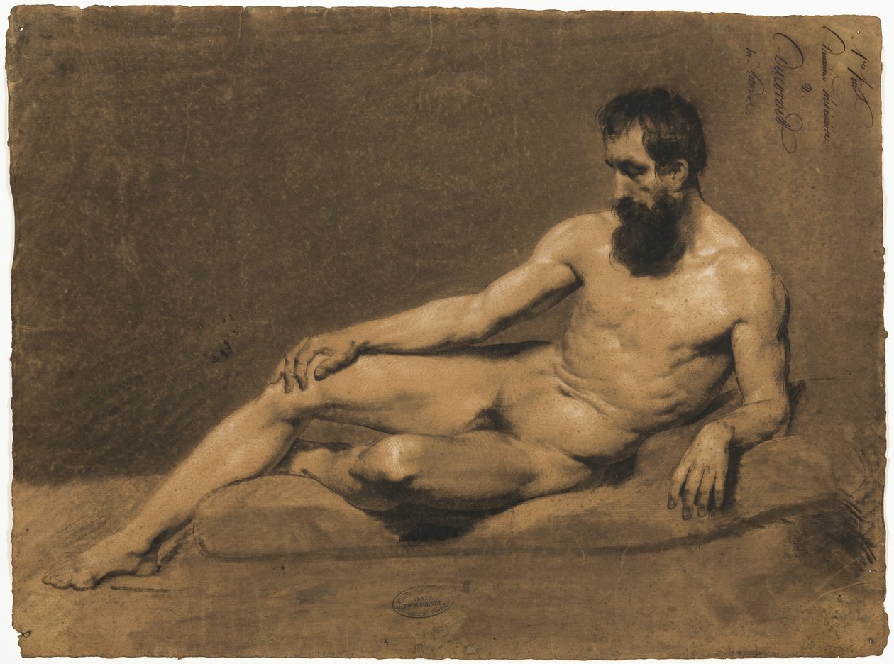 Nu masculino reclinado de Louis Joseph Cesar Ducornet