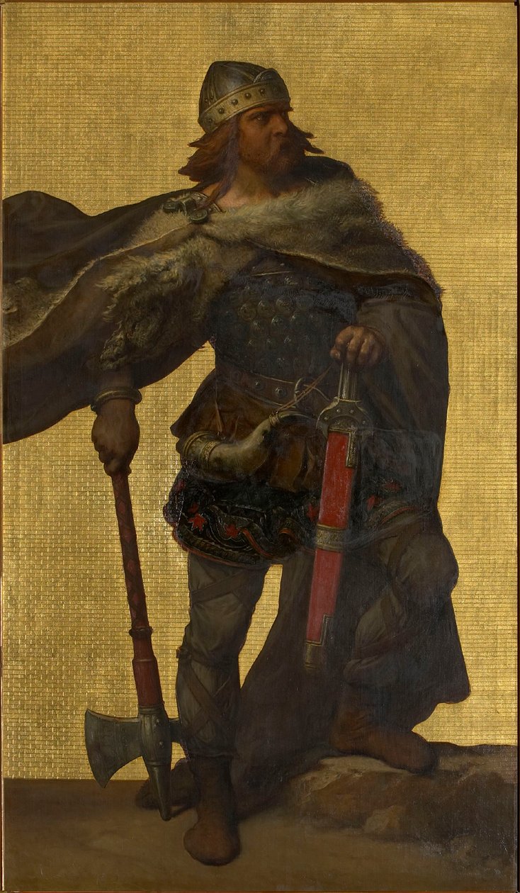 Pepino de Herstal, 1872-1877. de Louis Joseph Gallait