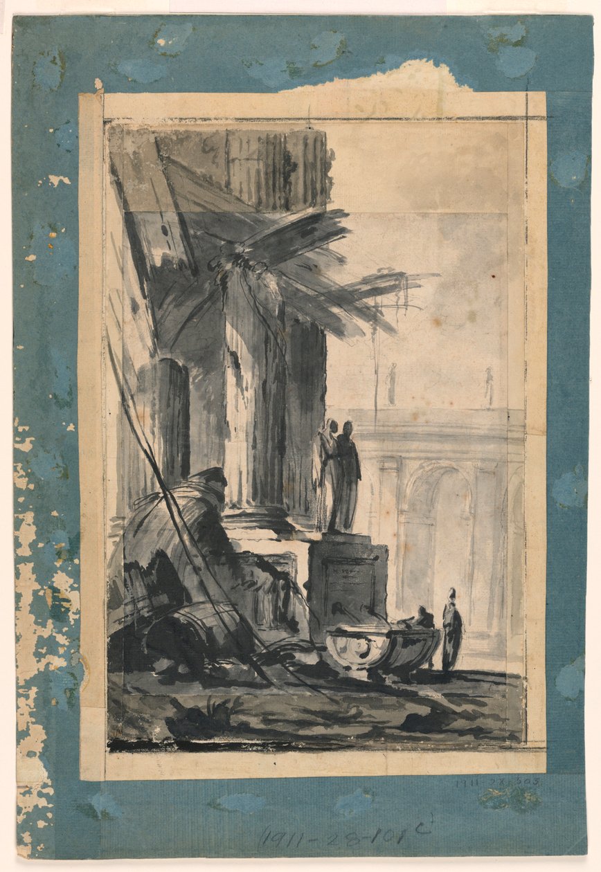 Desenho, Fantasia de Ruína, ca. 1762 de Louis Joseph Le Lorrain
