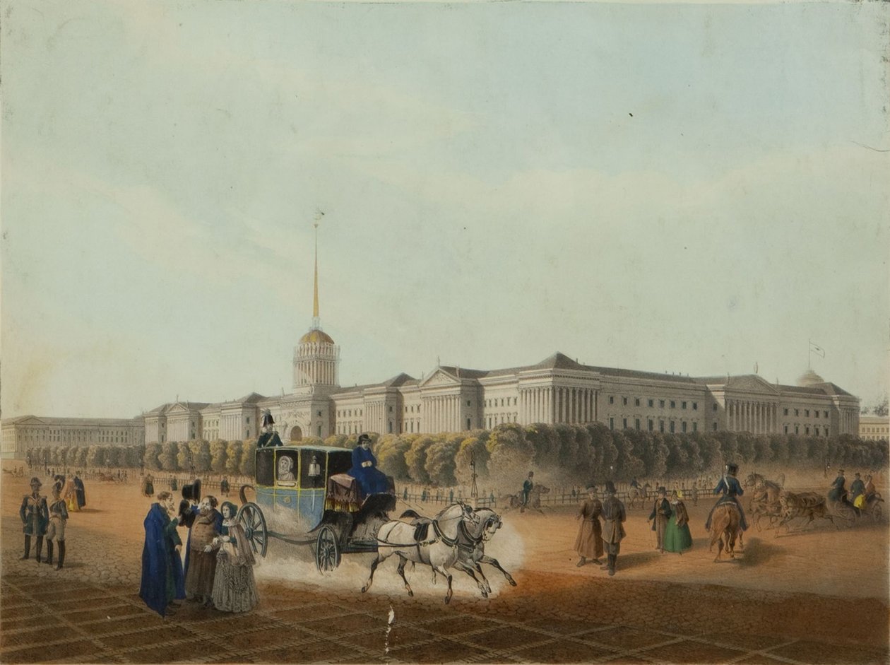 O Almirantado em São Petersburgo, final da década de 1840. de Louis Jules Arnout