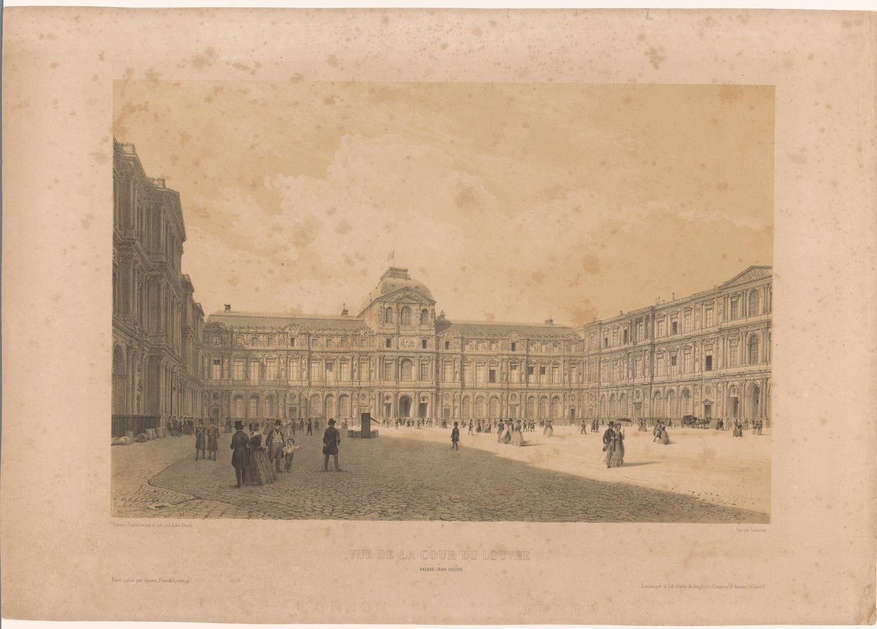 Vista do pátio (Cour Carrée) do Louvre
Vue de la cour du Louvre (título sobre o objecto)
Grandes vues de Paris (título da série)
Grandes vues de Paris (título da série) de Louis Jules Arnout