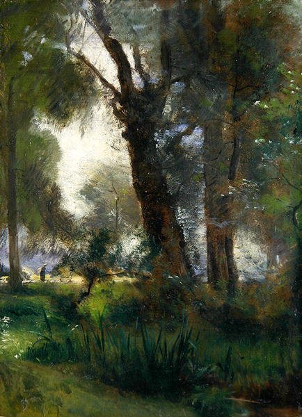 The Edge of the Karlsaue, Kassel (óleo sobre tela) de Louis Kolitz