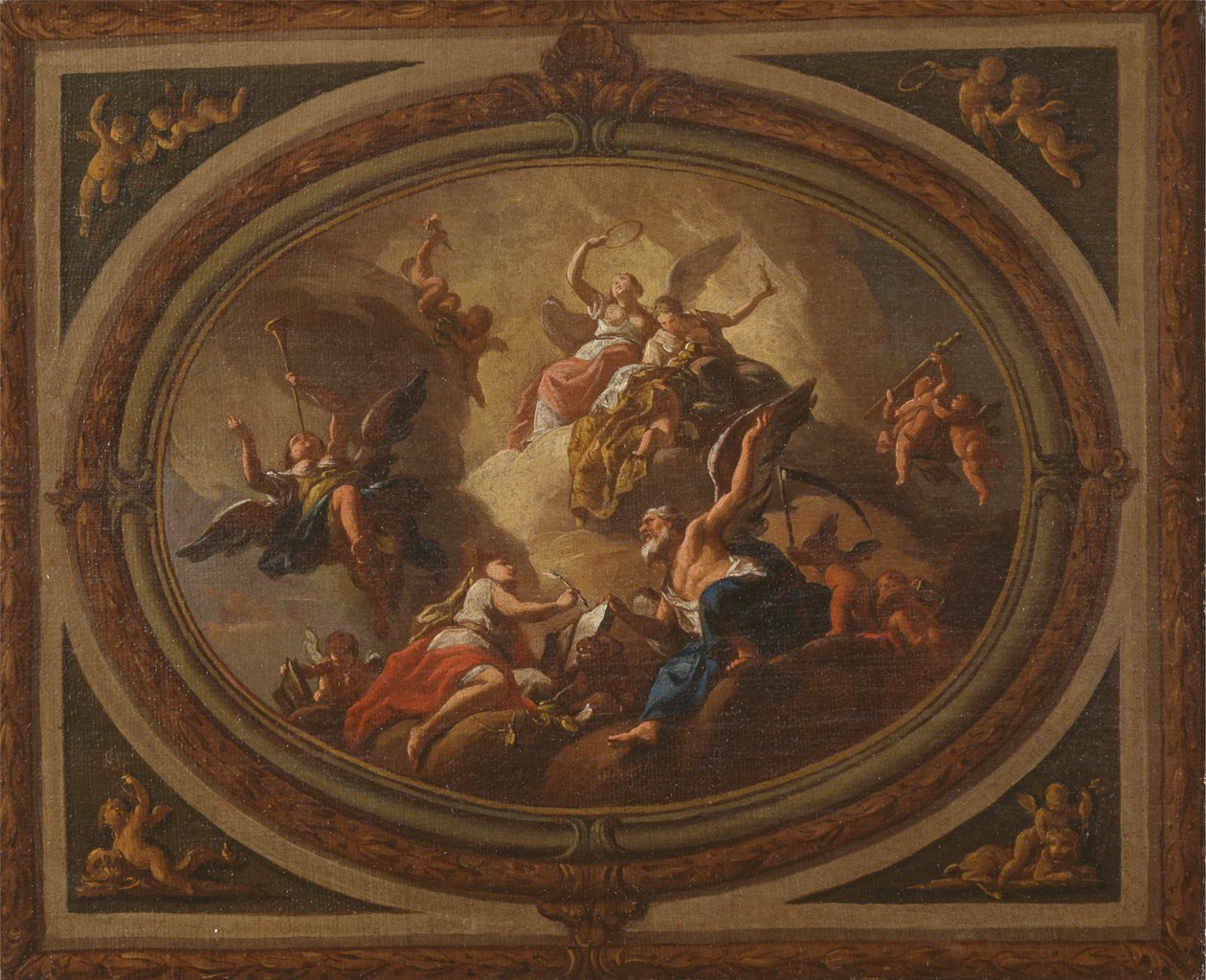 Esboço para um tecto oval de Louis Laguerre