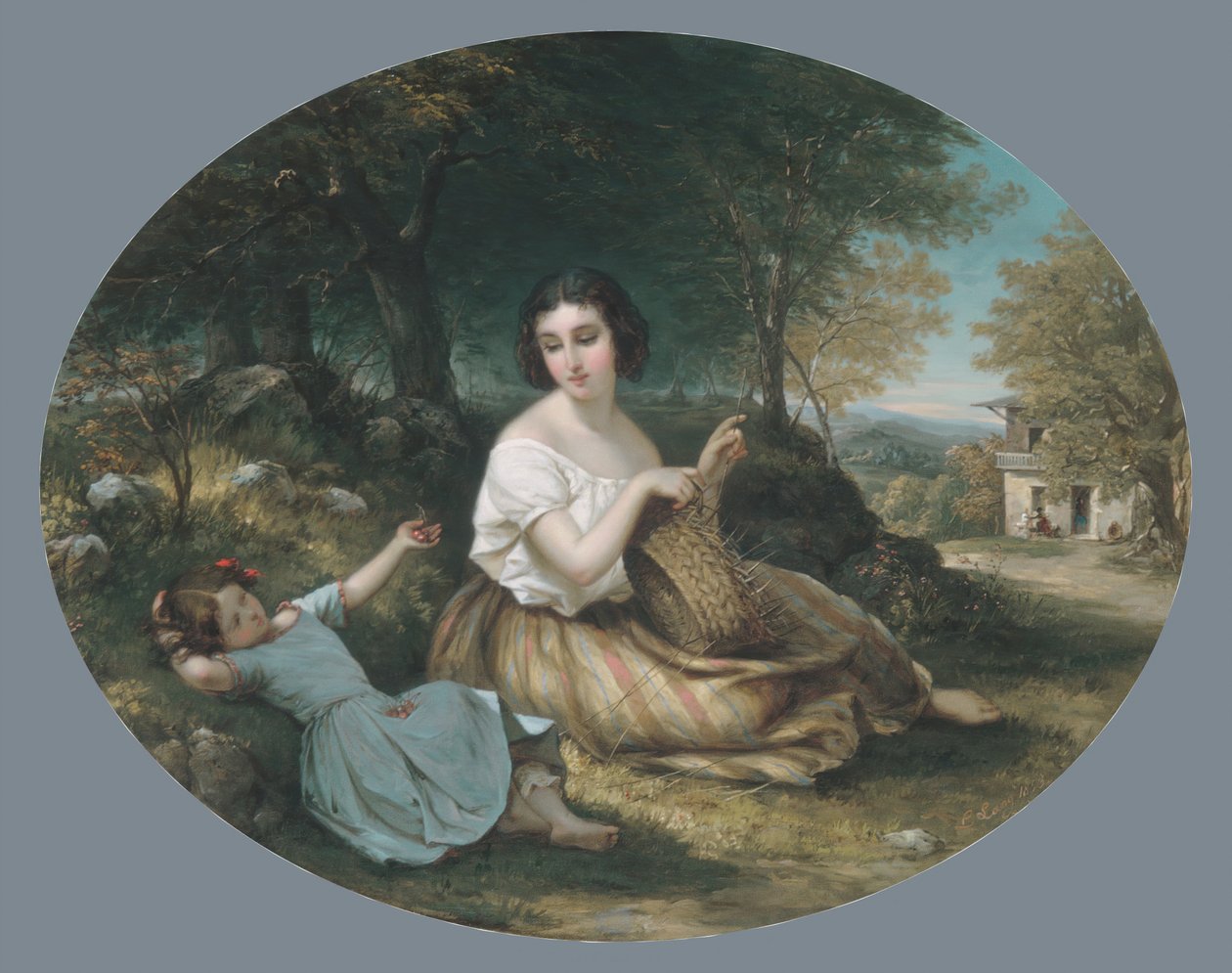 The Basket Maker, 1853. de Louis Lang