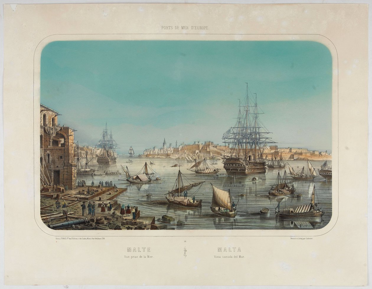 Louis Le Breton, Malta, Vista do mar de Louis Le Breton