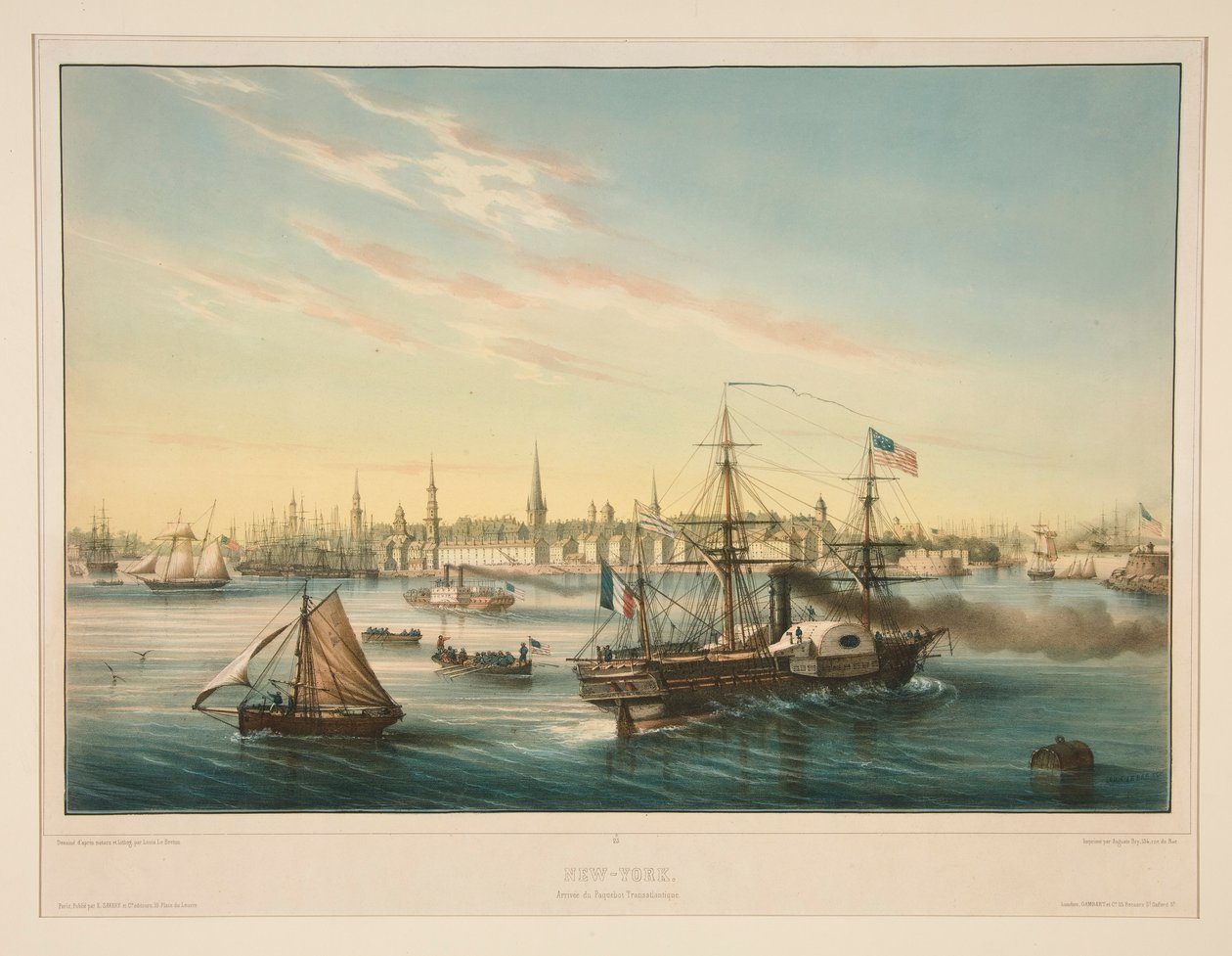 Nova Iorque. Chegada do transatlântico. de Louis Le Breton