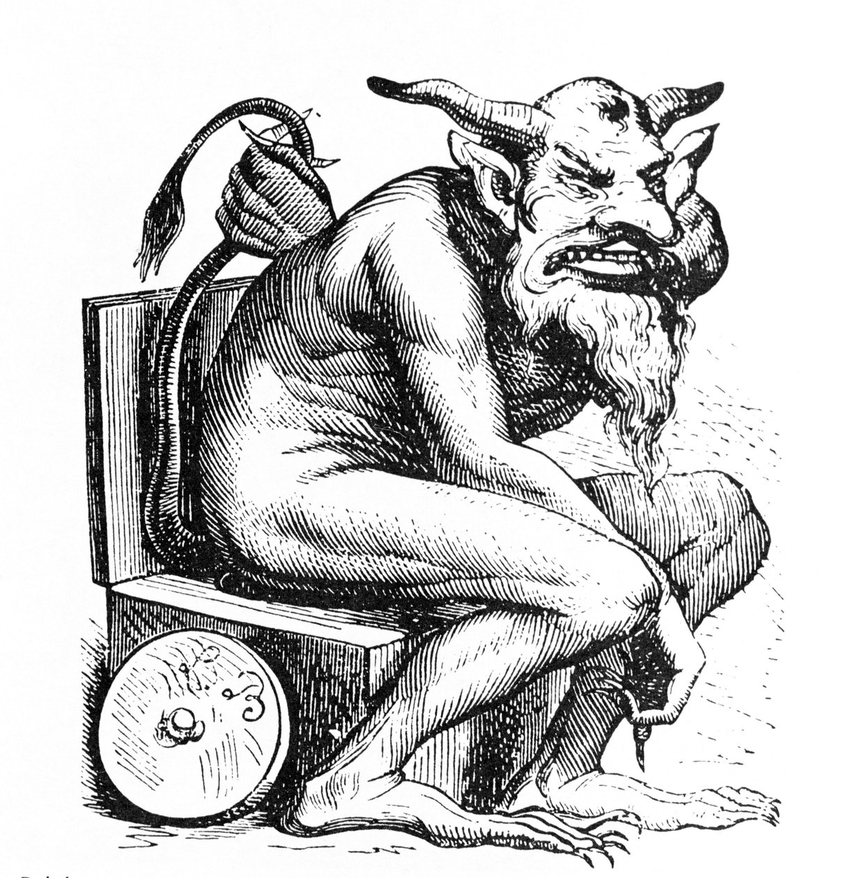 Representação de Devil Belphagor (Belphegor) do Dicionário Infernal de Collin de Plancy. Gravura de L. Breton. Paris de Louis Le Breton