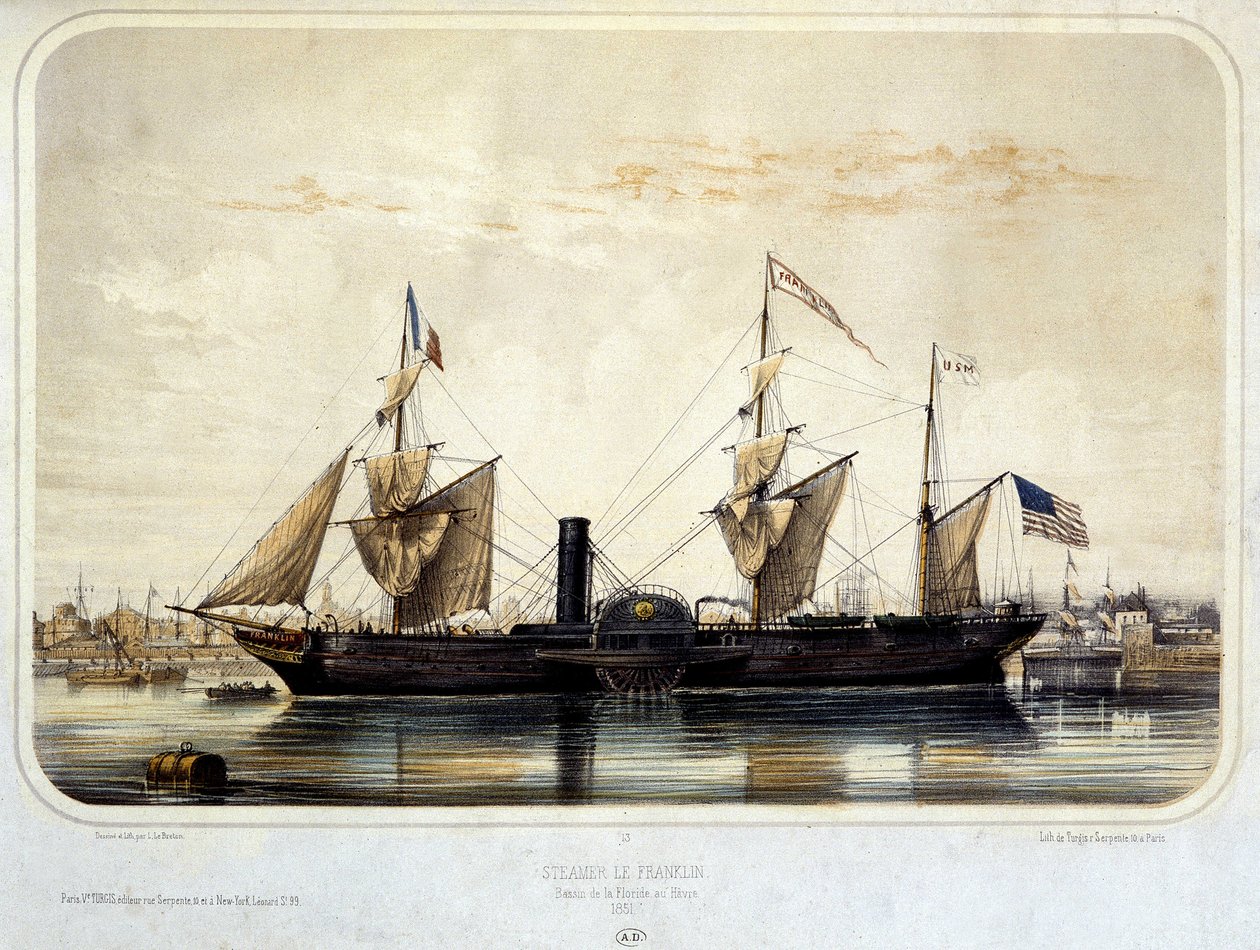 Steamer "The Franklin" (O Franklin) de Louis Le Breton