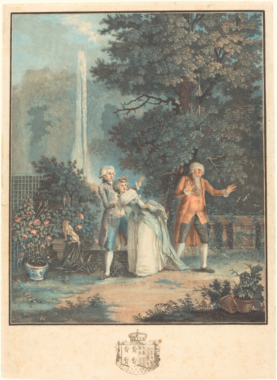 Colin maillard de Louis Le Coeur after Nicolas Lavreince