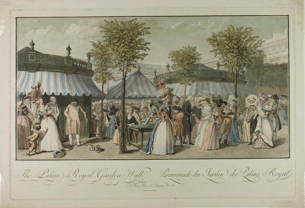 A caminhada do jardim do Palais Royal de Louis Lecoeur