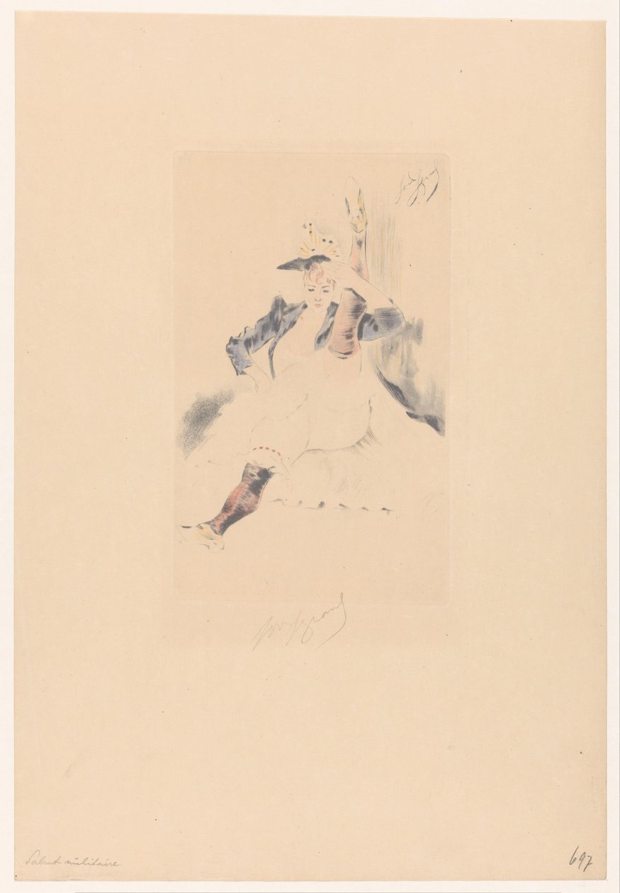 Groetende cancan-danseres
A saudação militar de Louis Legrand (signed by artist)