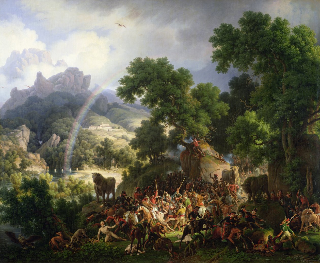 General Lejeune. capturado e despido pelas tropas guerrilheiras espanholas, é resgatado por Don Juan Padalea (&39;El Medico&39;), 1815 de Louis Lejeune