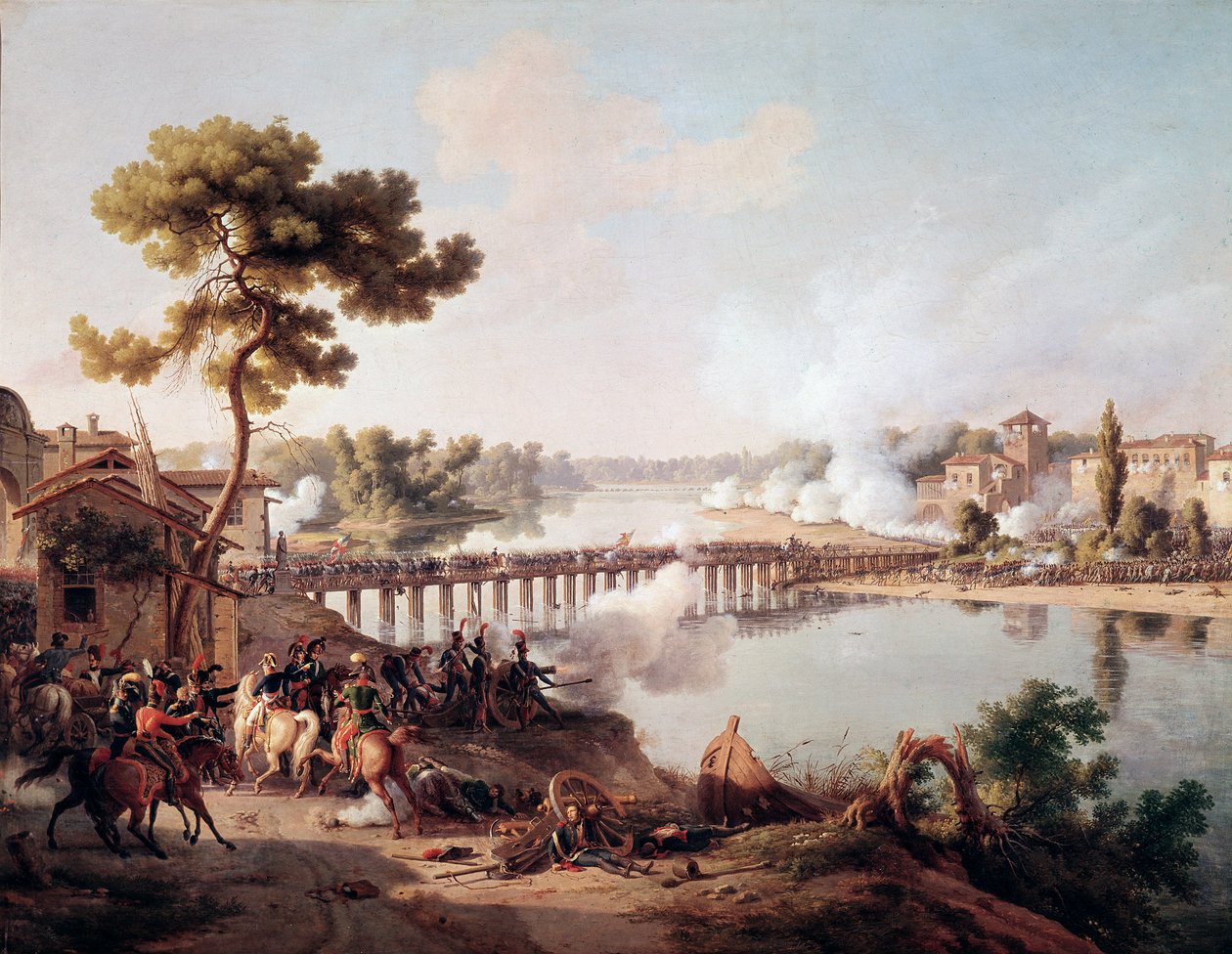 Napoleão Bonaparte dando ordens durante a Batalha de Lodi de Louis Lejeune