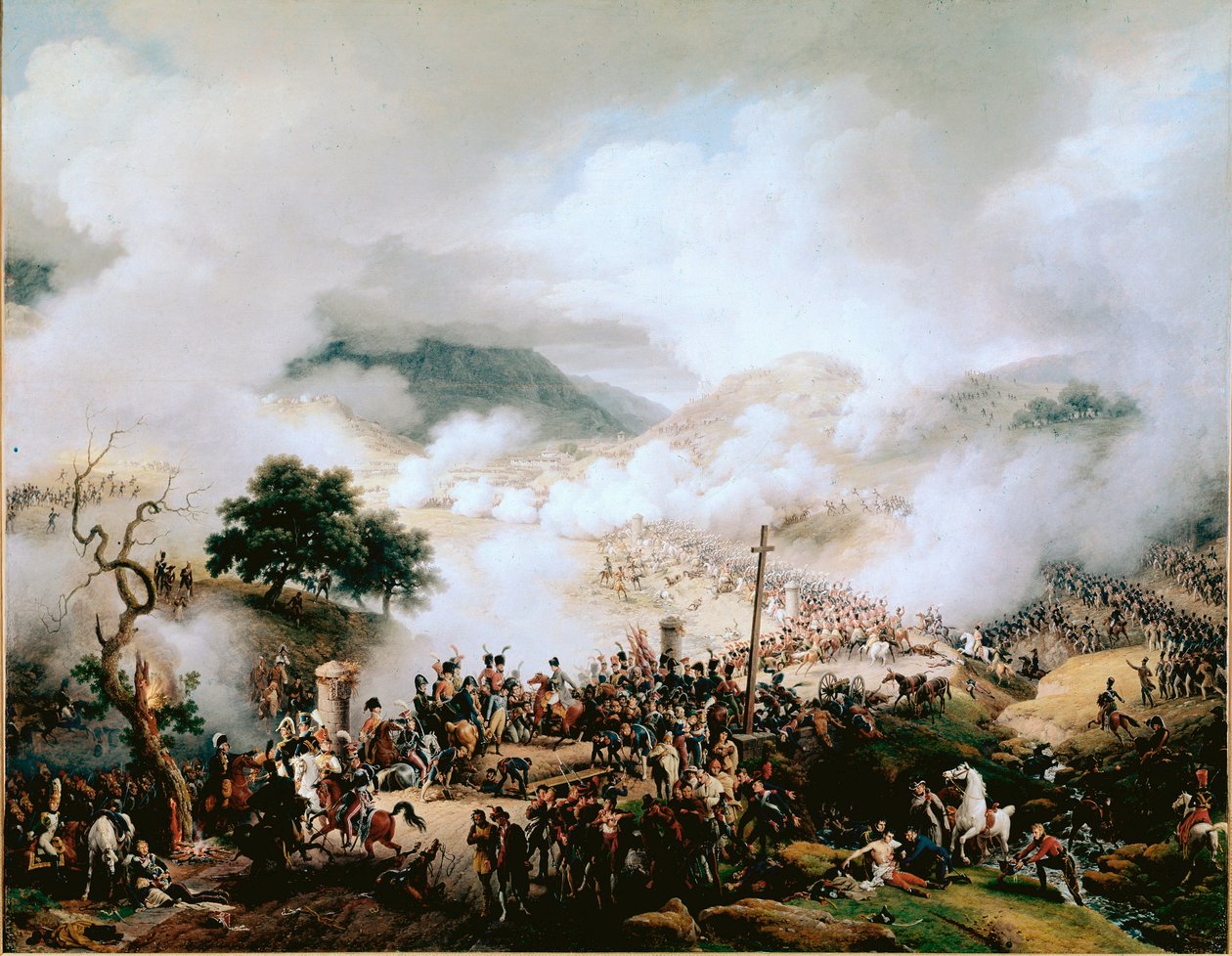 Guerras Napoleónicas (Guerra de Espanha): "A Batalha de Somosierra, o 30/11/1808" Pintura de Louis Francois Lejeune (1778-1848) 1810 Versailles, museu do castelo de Louis Lejeune