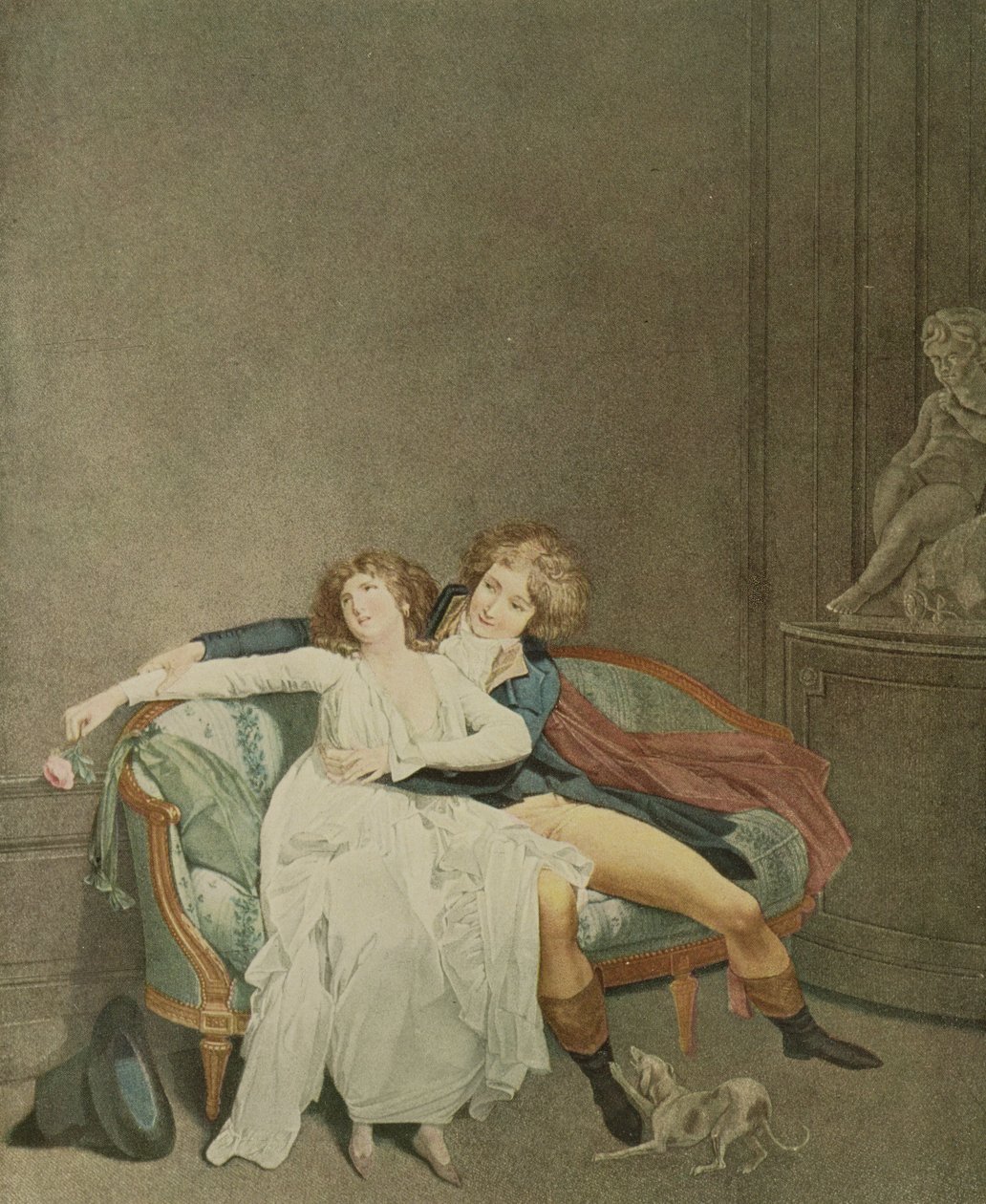 A Disputa da Rosa, gravada por J. Eymar de Louis Leopold (after) Boilly