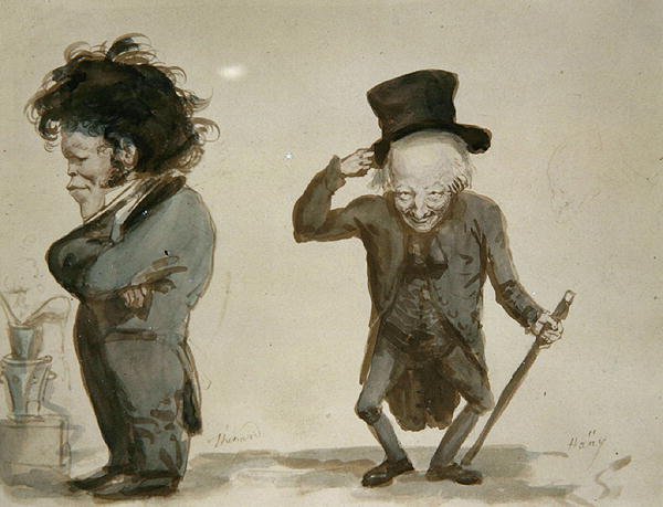 Abbe Hauy e Thenard (aguarela sobre papel) de Louis Leopold Boilly