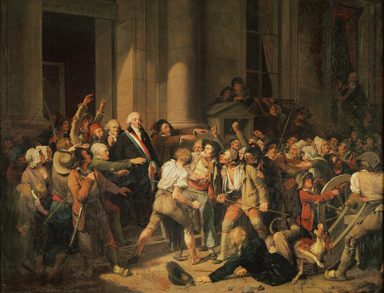Acto de Coragem de Monsieur Defontenay, Presidente da Câmara de Rouen, 29 de Agosto de 1792 (óleo sobre tela) de Louis Leopold Boilly