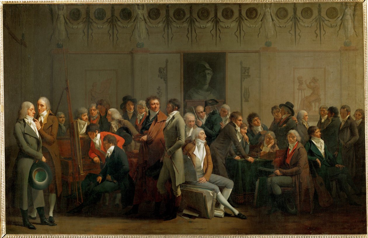 Uma assembleia de artistas no atelier de Isabey ... de Louis Leopold Boilly