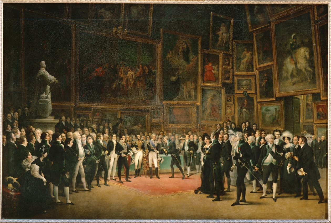 No final do Salão de 1824, o rei Carlos X ... de Louis Leopold Boilly