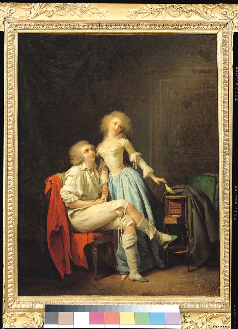 Juntamente com uma Ave Fugitiva (óleo sobre tela) de Louis Leopold Boilly