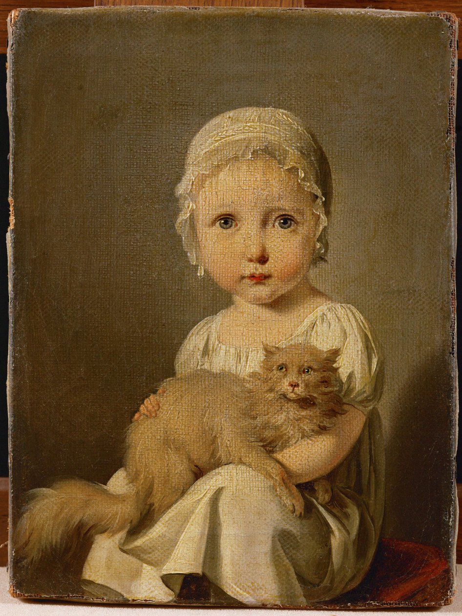 Gabrielle Arnault, criança - Gabrielle Arnault ... de Louis Leopold Boilly