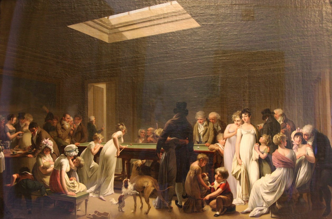 "Game of Billiards", 1807 de Louis Leopold Boilly