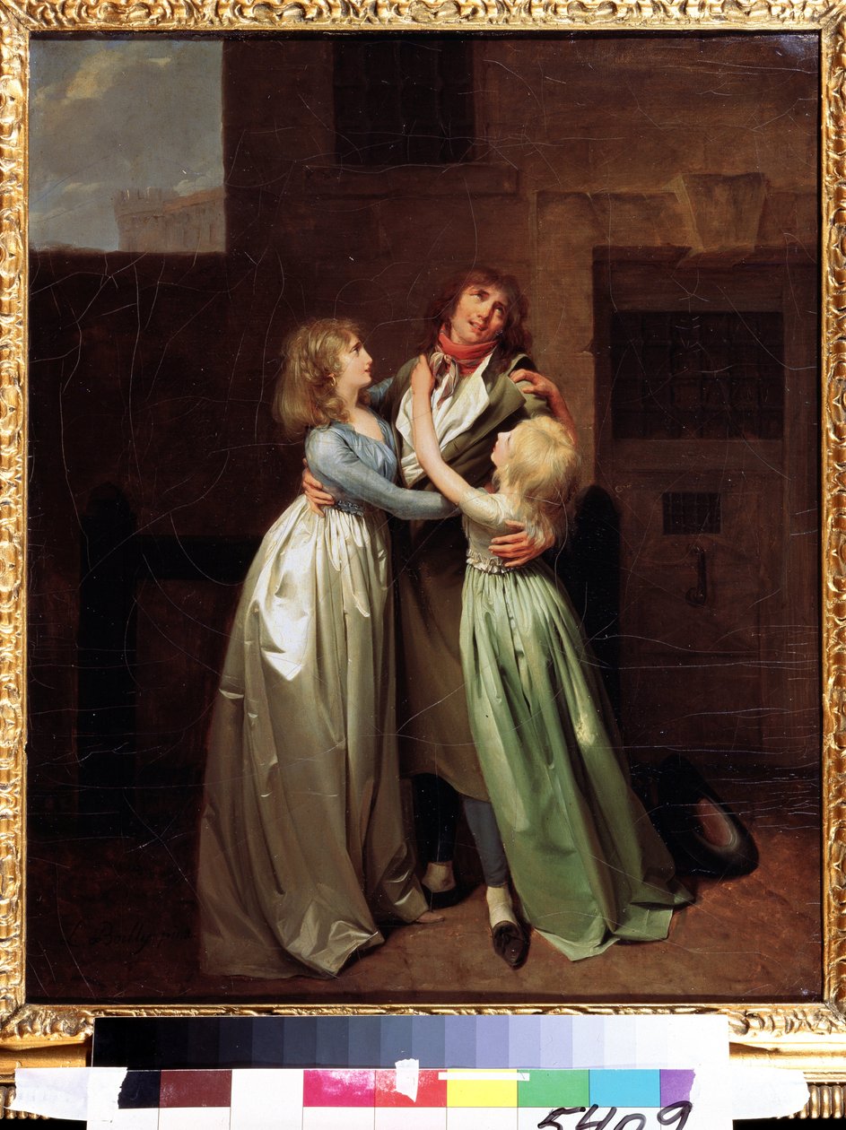 "A mournfululting parting" Pintura de Louis Leopold (Louis Leopold) Boilly (1761-1845) 1780 aproximadamente Museu Pushkin, Moscovo de Louis Leopold Boilly