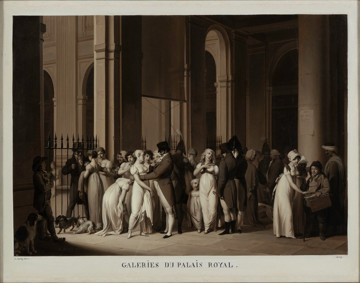 As Galerias do Palácio Real, 1809. de Louis Leopold Boilly