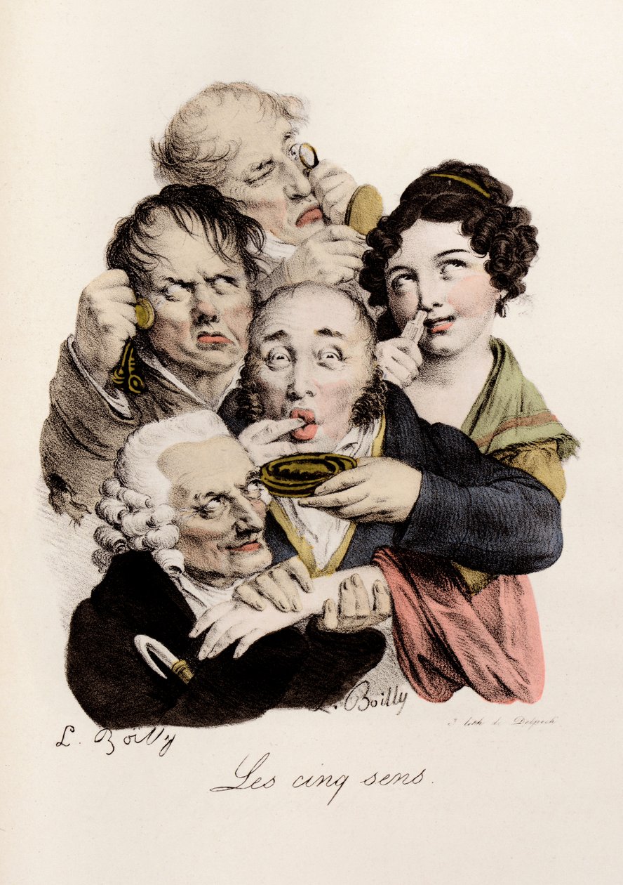 Les cinq Sens Engraving de Louis-Leopold Boilly (Louis Leopold Boilly de Louis Leopold Boilly