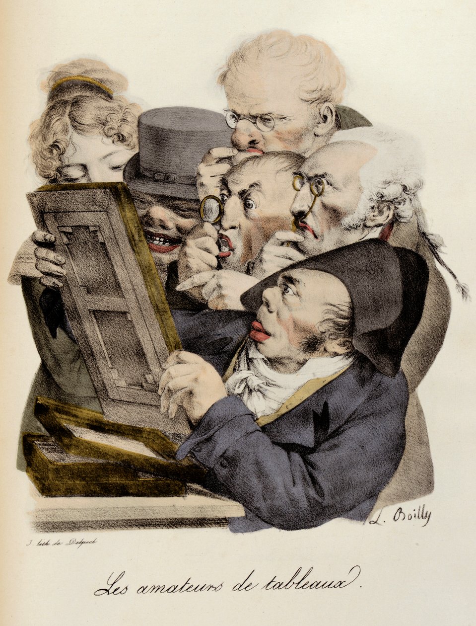 Amantes de quadros Gravura de Louis-Leopold Boilly (Louis Leopold Boilly de Louis Leopold Boilly