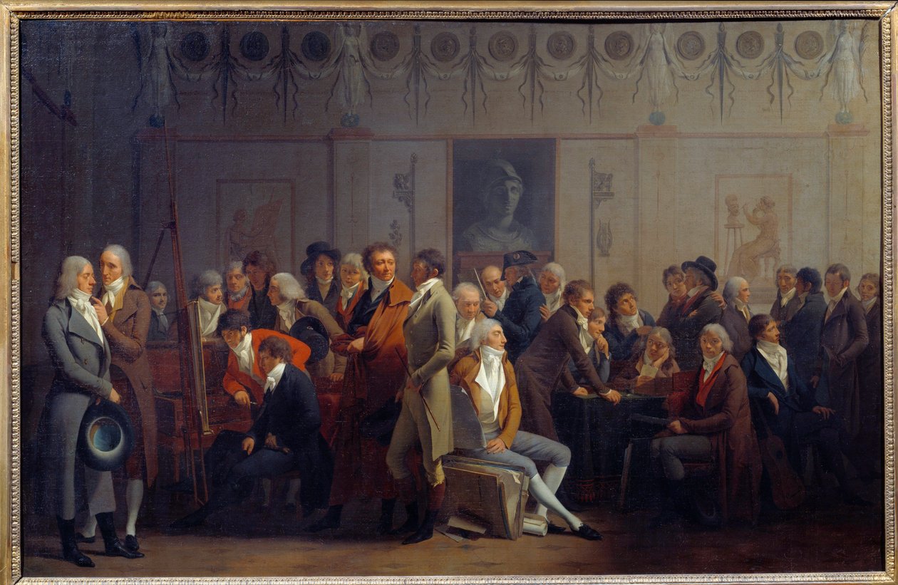 Encontro de Artistas na Oficina do Pintor Jean Baptiste Isabey de Louis Leopold Boilly
