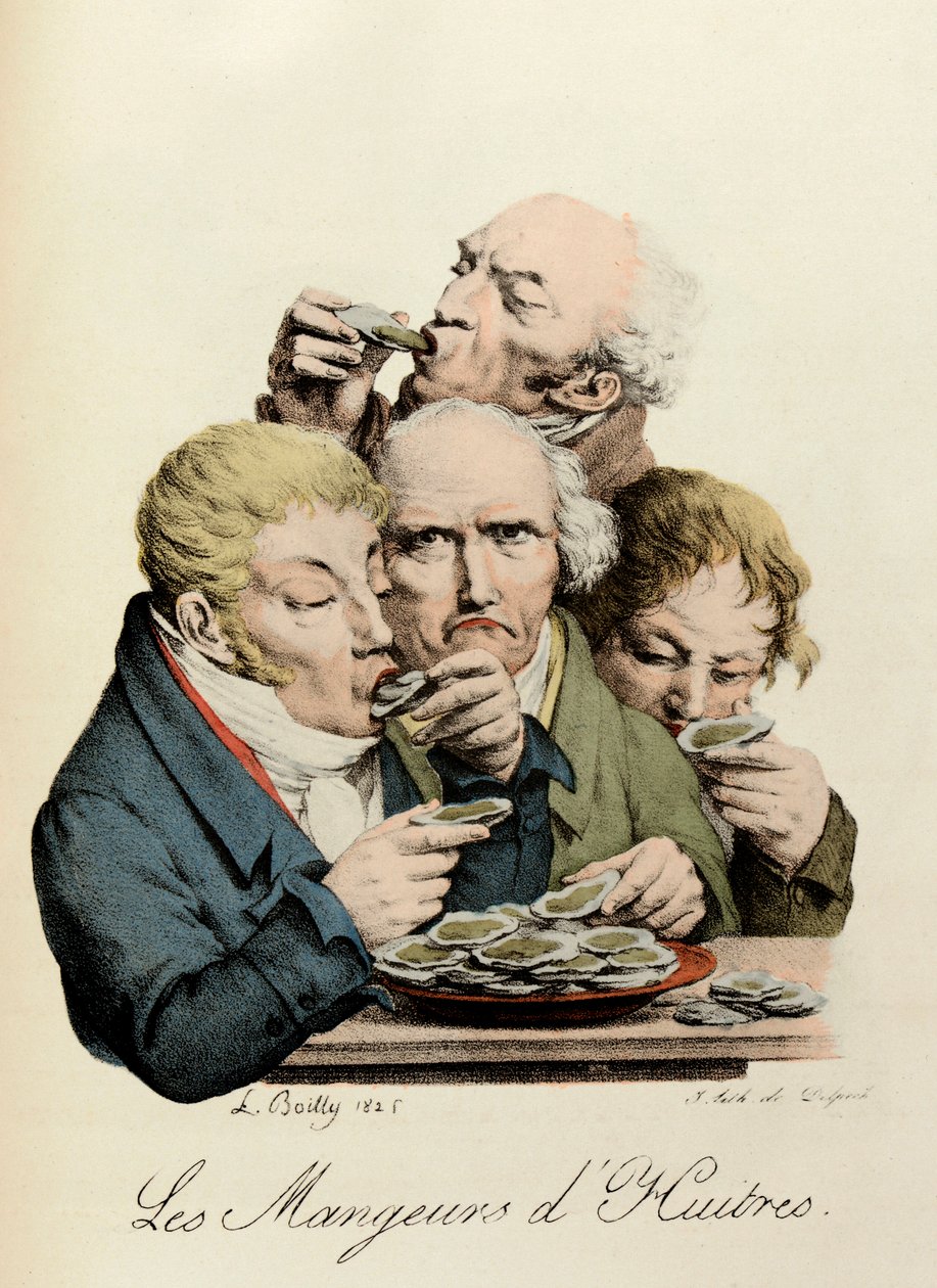 Oyster Eaters Engraving by Louis-Leopold Boilly (Louis Leopold Boilly de Louis Leopold Boilly