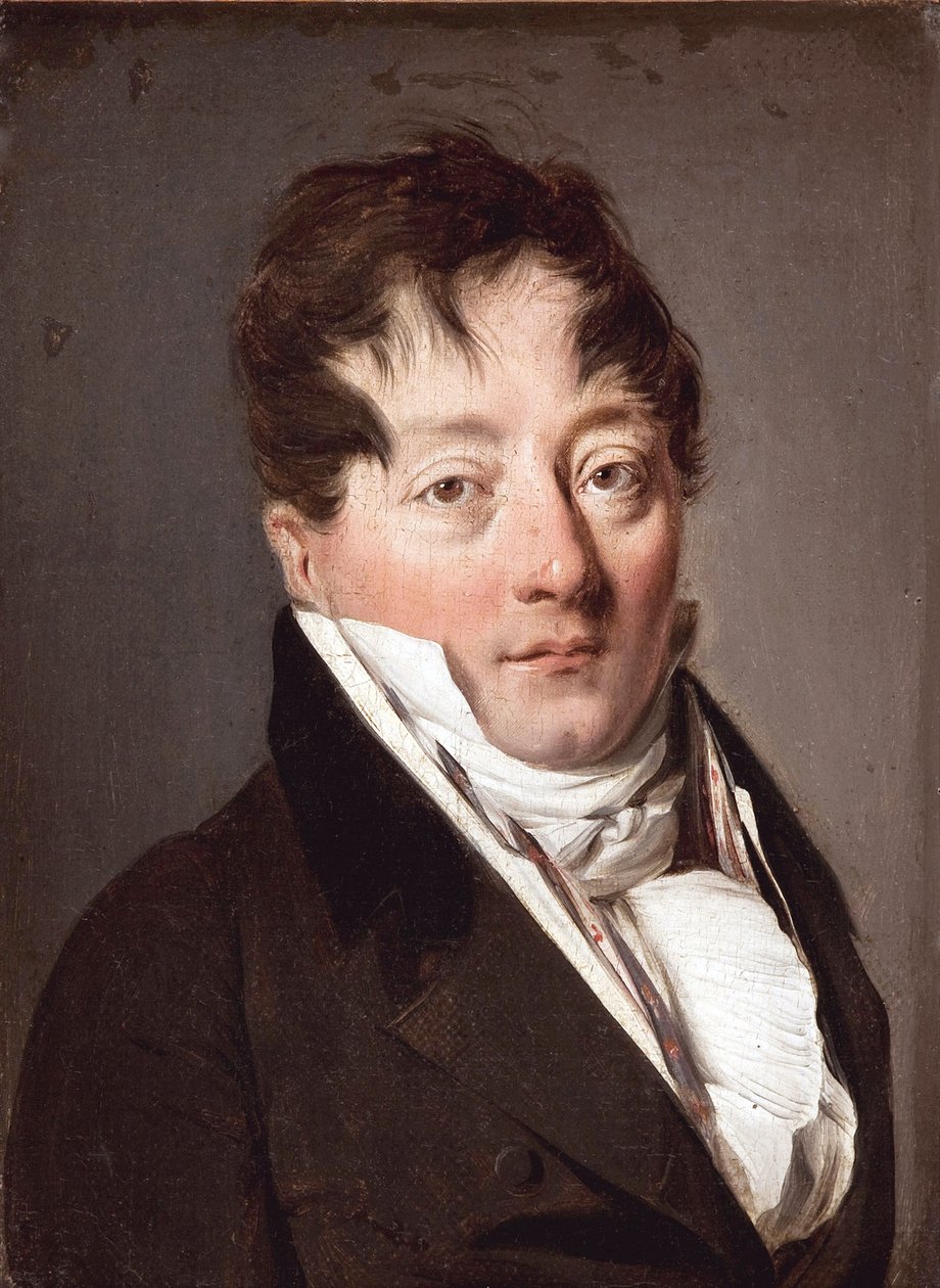 Retrato de Alexandre Balthazar Laurent Grimod de la Reyniere (1758-1837) par Boilly, Louis-Leopold (Louis Leopold) (1761-1845), - Óleo sobre tela, 22x17 - Musee Marmottan Monet, Paris de Louis Leopold Boilly