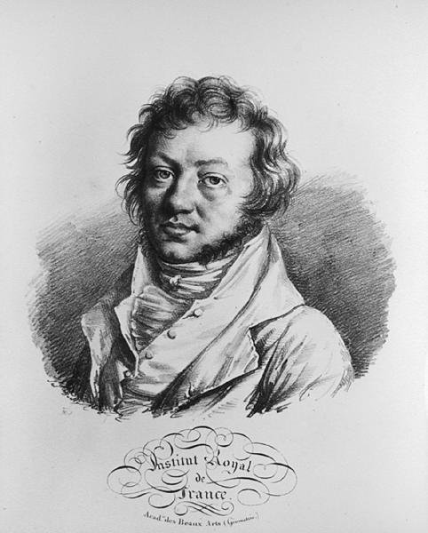 Retrato de André Marie Ampere (1775-1836) (foto a p/b) de Louis Leopold Boilly