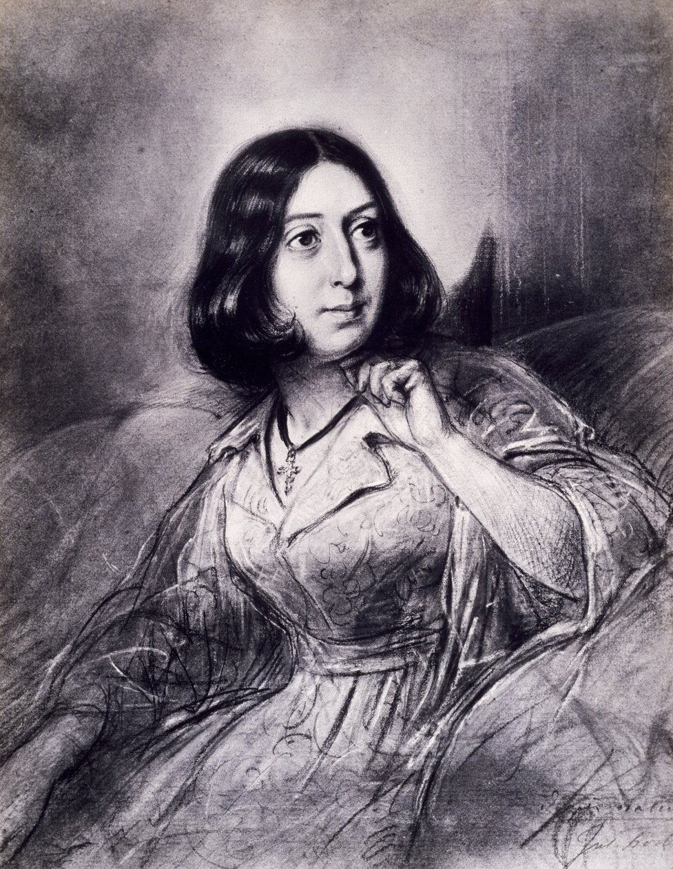 Retrato de George Sand, pseudônimo de Amantine-Lucile-Aurore Dupin (Paris de Louis Leopold Boilly