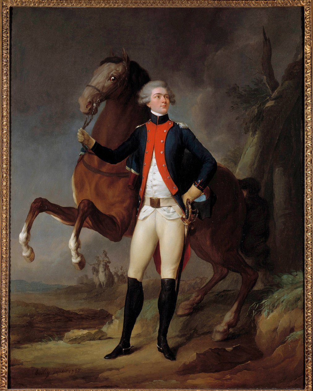 Retrato de Marie Gilbert Mottier, Marquês de La Fayette de Louis Leopold Boilly