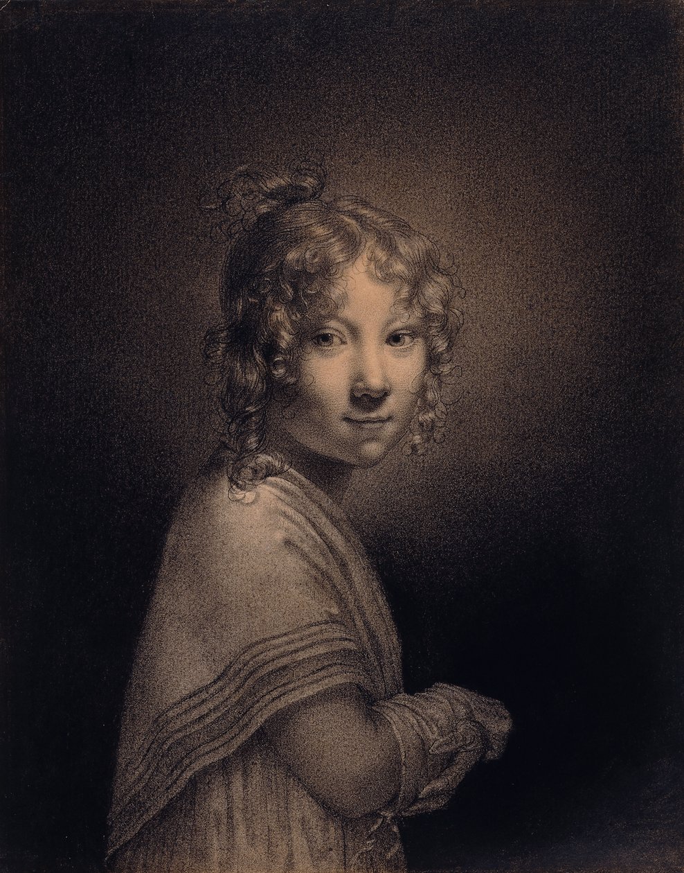 Retrato de uma menina, de Louis Leopold Boilly