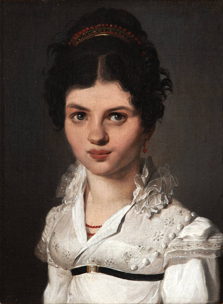 Retrato de uma mulher com diadema de Louis Leopold Boilly