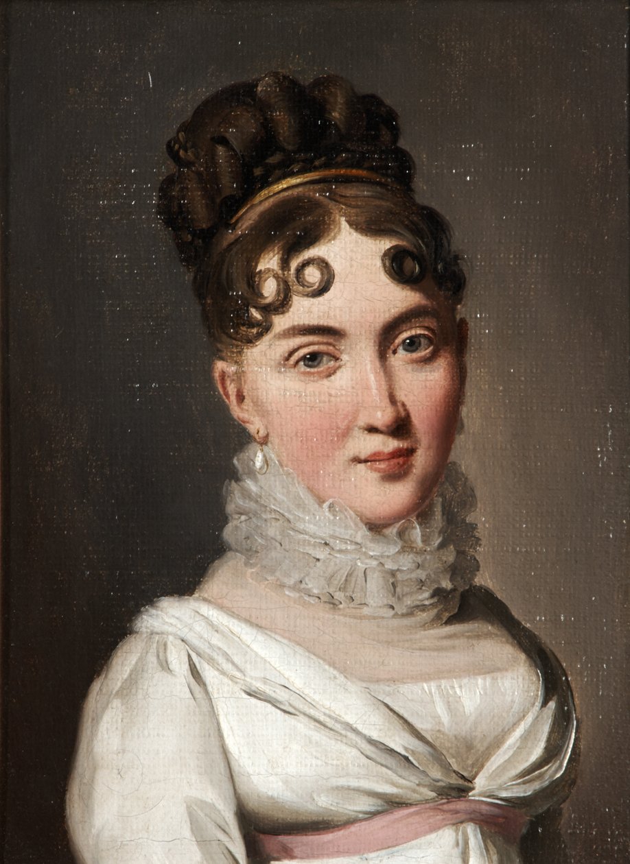 Retrato de uma jovem com gola de renda de Louis Leopold Boilly