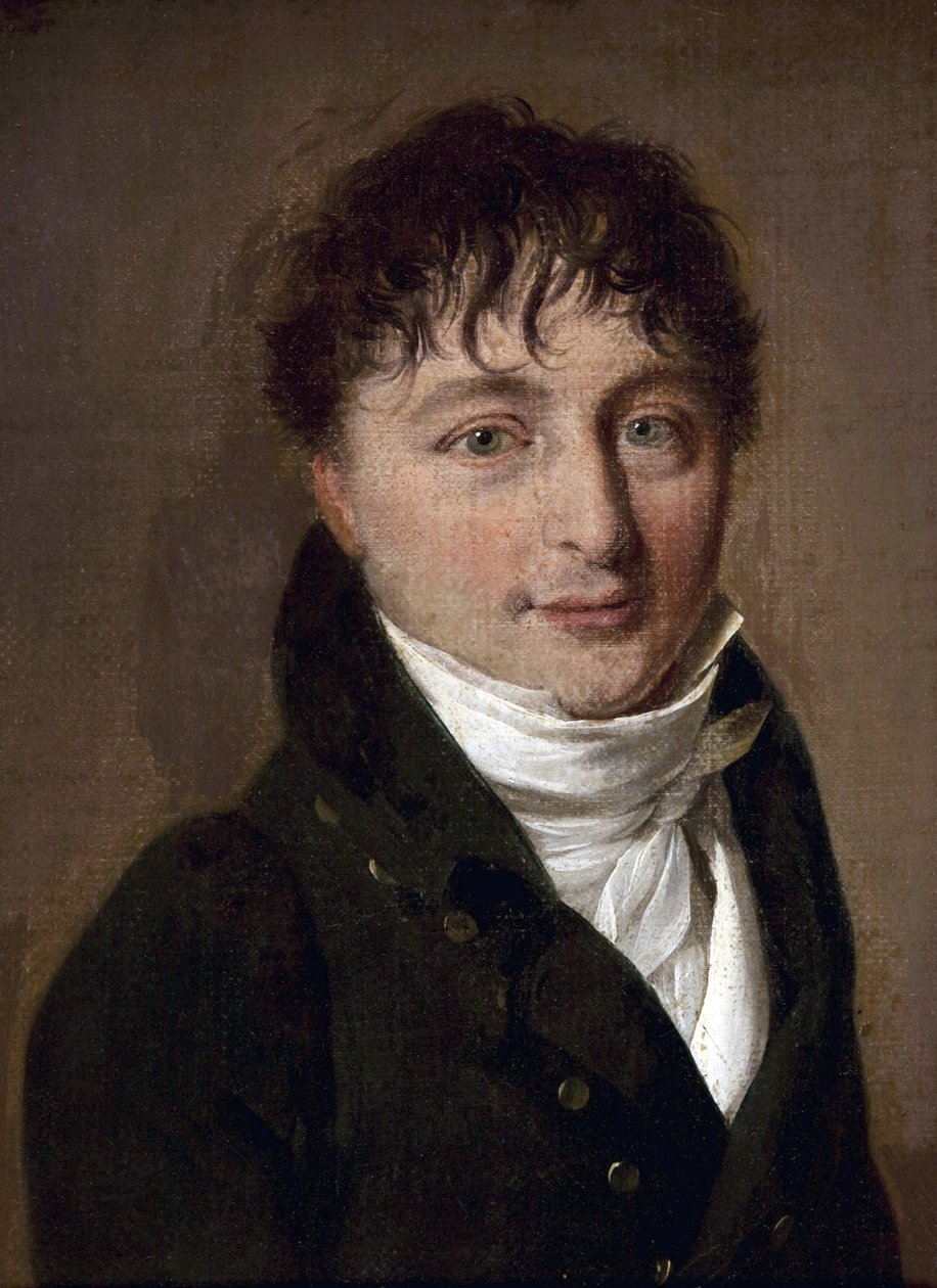 Retrato do compositor Charles Gounod (1818-1893) par Louis Leopold (Louis-Leopold) Boilly (1761-1845) - Óleo sobre cartão - Bibliotheque de l